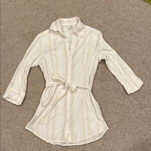 Gold sparkle dress shirt